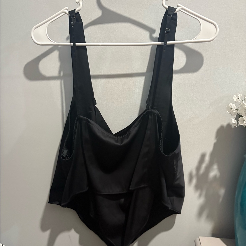 Abercrombie & Fitch Black Satin Top - Picture 3 of 4